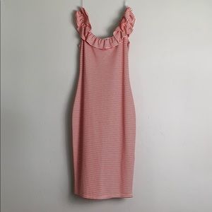 Zara Dresses - Zara red and white stripe off shoulder dress Zara Dresses - Zara red and white stripe off shoulder dress